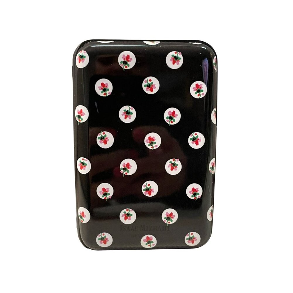 Isaac Mizrahi New York RFID Card Holder Used Black Floral - Picture 13 of 14